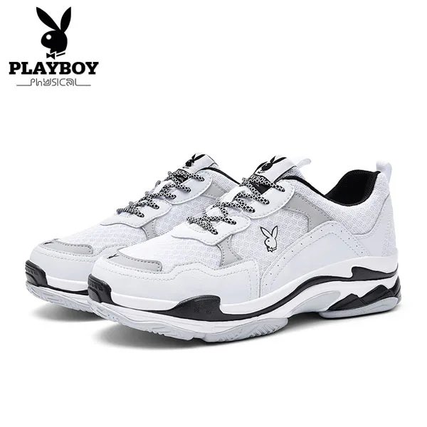 PLAYBOY/; Лидер продаж; Летние водонепроницаемые мокасины; женские кроссовки; лоферы из дышащего сетчатого материала; повседневная обувь; удобная мягкая обувь на шнуровке - Цвет: Белый