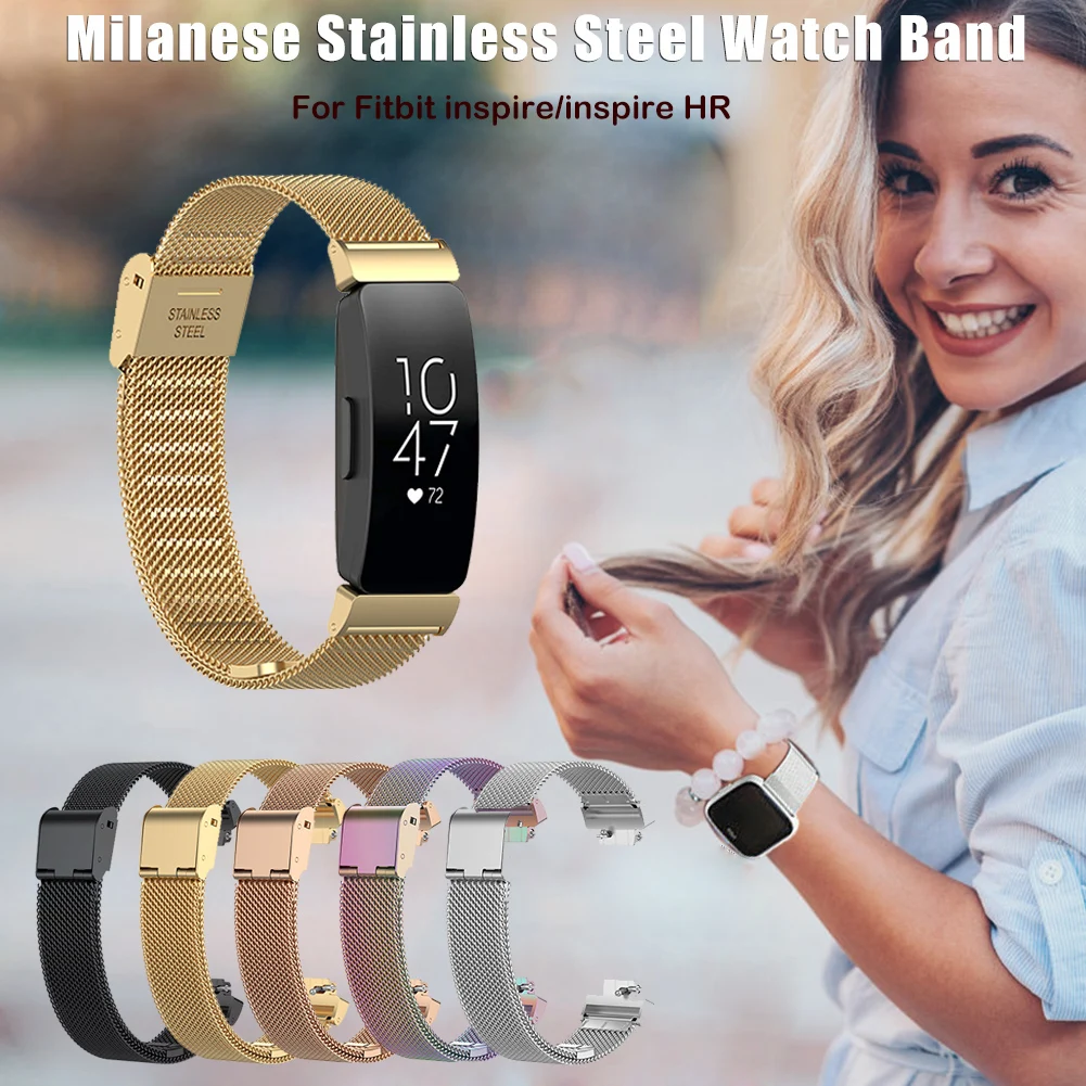 Регулируемый ремешок из нержавеющей стали для Fitbit Inspire/Inspire HR/ACE2, умный ремешок для часов, шагомер, фитнес-браслет, ремешок, браслет