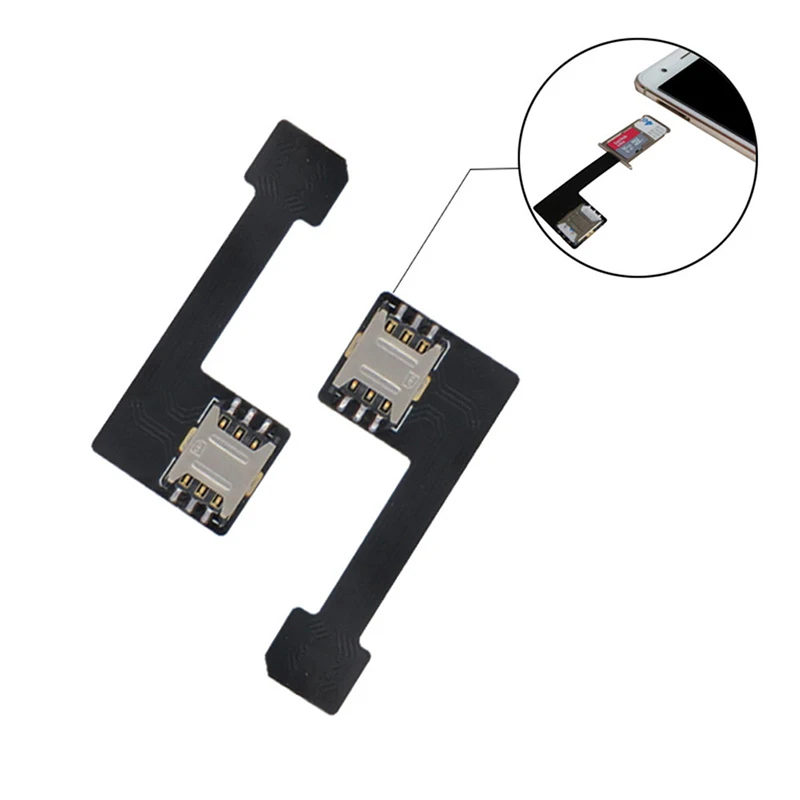 1 шт. черный двойной SIM адаптер для Android TWO 2 Nano SIM NANO-SD карта памяти конвертер для Xiaomi Redmi Note 3 4 3 s