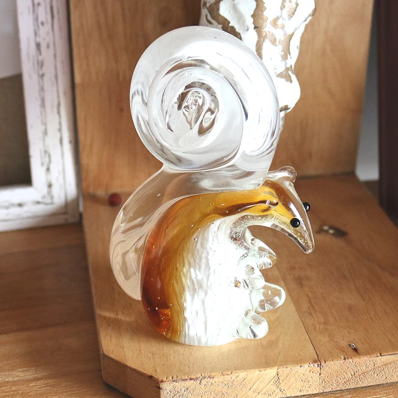 H&ampD Handcrafted Art Glass Figures of Animals - squirrel Figurine Crystal Ornaments for Home Office Craft Gifts | Дом и сад