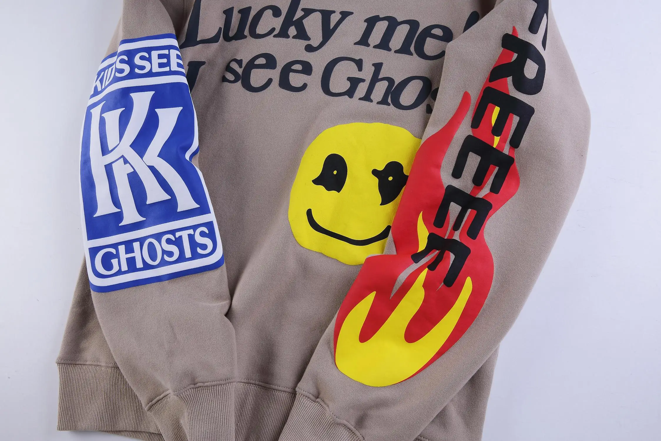 Kanye West/толстовки с капюшоном, улыбающееся лицо, Lucky Me KIDS SEE GHOSTS CFG, футболка на день рождения для мужчин и женщин, Рокки, толстовка с капюшоном, 1:1, высокое качество