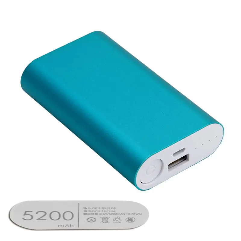 Blue 1 шт. 2x18650 Батарея Зарядное устройство 5V USB 5200 мА/ч, Мощность банк чехол Комплект сделай сам, коробка для телефона gps - Цвет: Blue