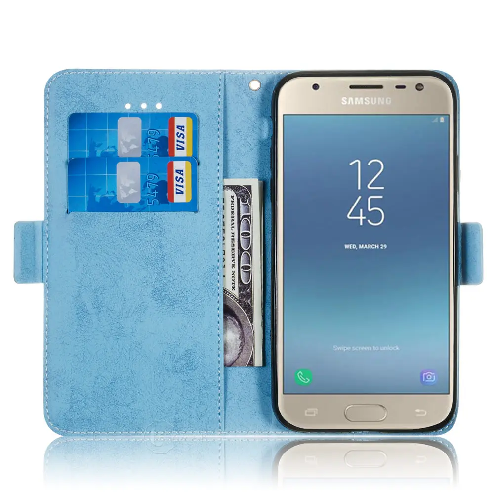 Ретро чехол для Samsung Galaxy J3, J5, J7 года Чехол-книжка для телефона с кошельком и кожаный чехол сумка J330F J530F J730F j 3 5 7 J32017 J52017 J72017