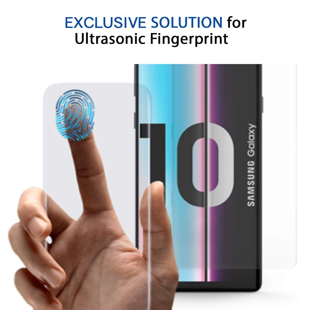 Жидкое УФ Закаленное стекло протектор экрана для Samsung Galaxy S10 Plus ультразвуковой