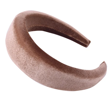 Golded Brown 5 шт./лот, Женская губчатая бархатная повязка на голову,, винтажные широкие толстые повязки на голову для девушек, женский головной убор, корона, повязки на голову, обруч, аксессуары для волос - Цвет: Golded Brown