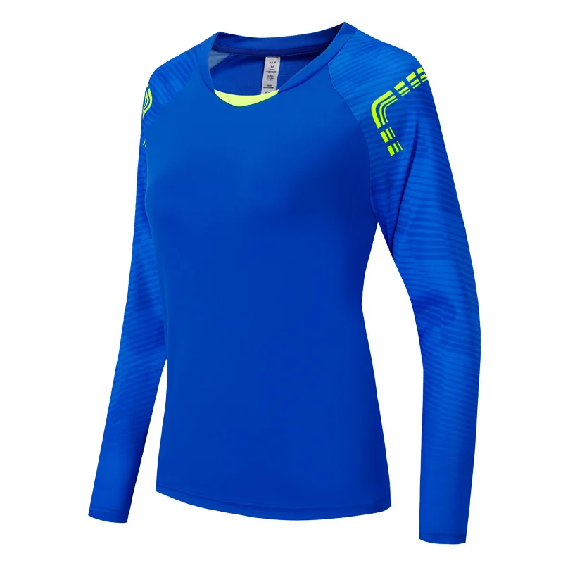 running tshirt women Женские рубашки с длинным рукавом, дышащая спортивная одежда с принтом, топы для спортзала, йоги, бега, футбола, спортивная куртка, быстросохнущая футболка, новинка, рубашки - Цвет: running tshirt women