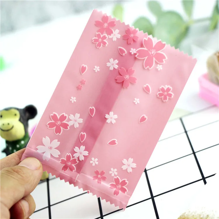100 шт вишни конфеты и пластиковые пакеты для печенья DIY закуска упаковка выпечки