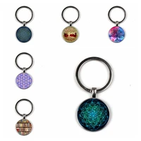 keychain glass time gem keychain key jewelry custom photo personality gift keychains gifts for men kingdom hearts