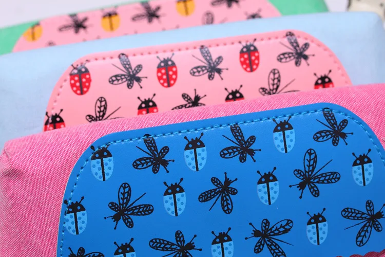 Футляр для карандашей из искусственной кожи с надписью dragonfly ladybirds школьные