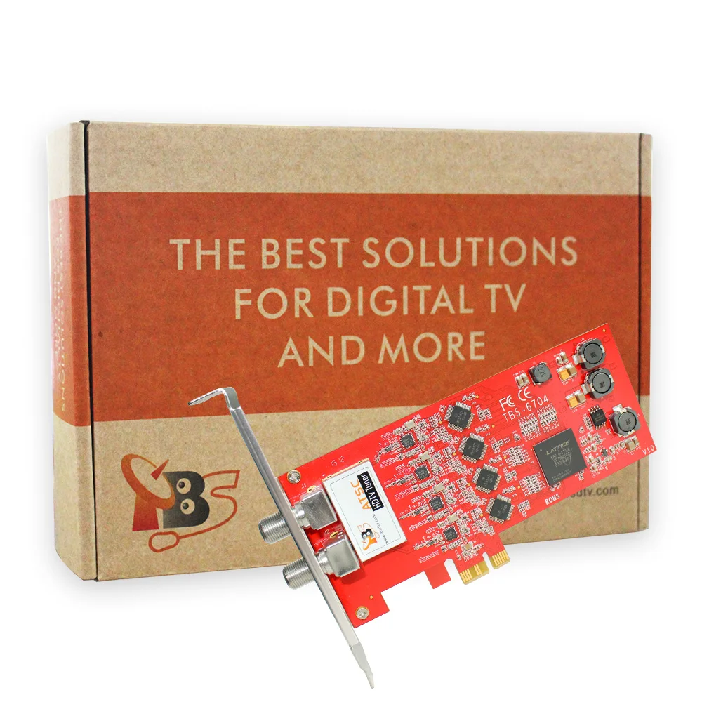 TBS6704 ATSC/Clear QAM четырехъядерный тюнер PCIe Card для приема