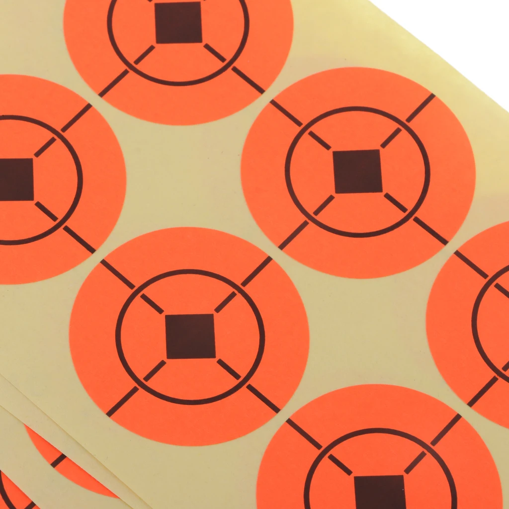 250pcs 4cm Shooting Paper Target Florescent Orange Adhesive Stickers 1.6' FOr Archery | Спорт и развлечения