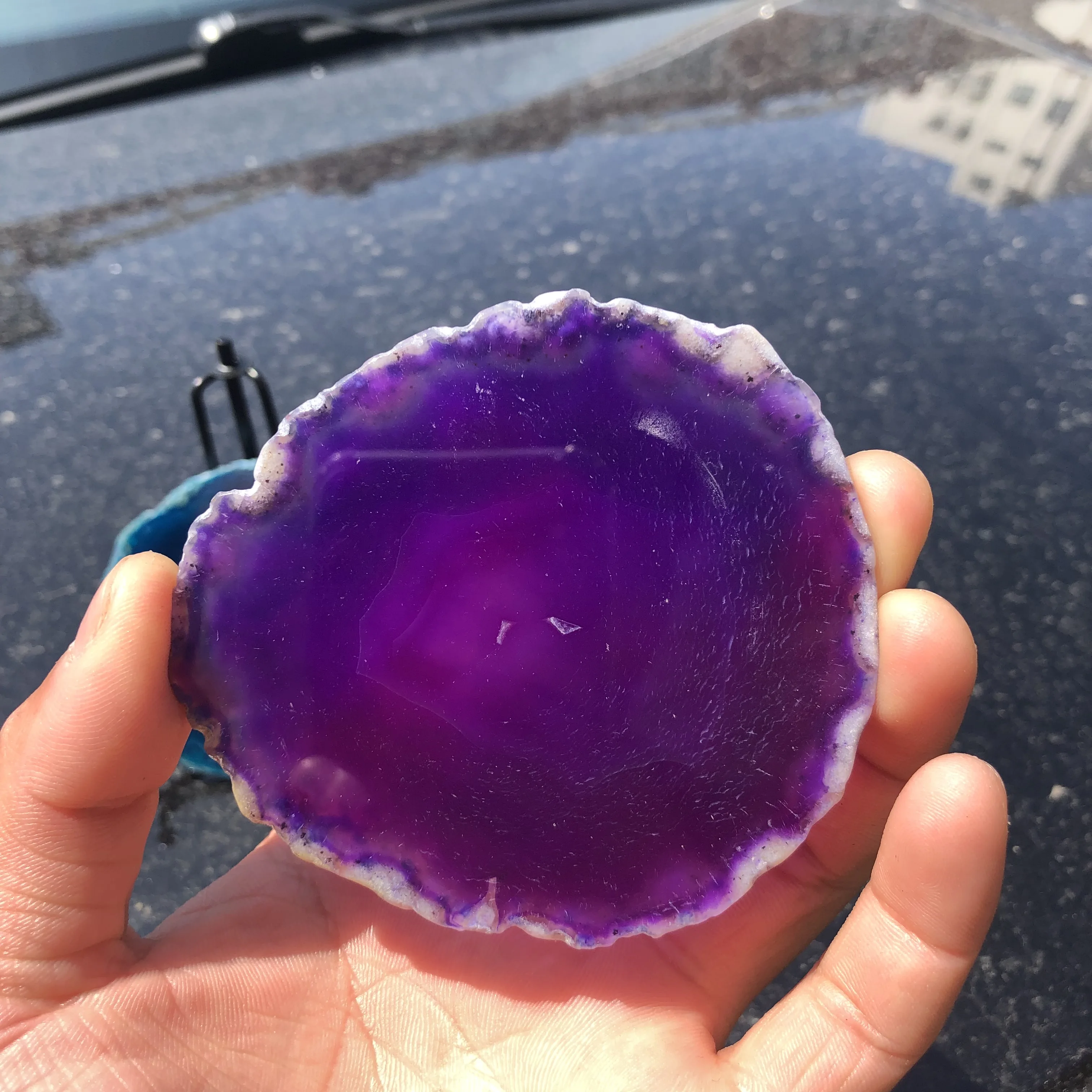 2 шт. прозрачные синие и фиолетовые Агатовые камни | Дом сад