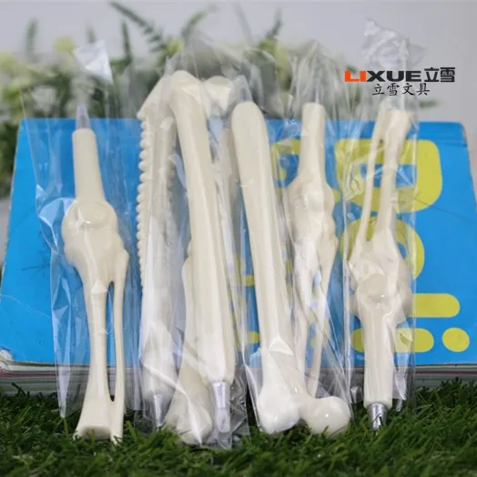 

20pcs Bone skeleton shape ballpoint pens 0.7mm free shipping