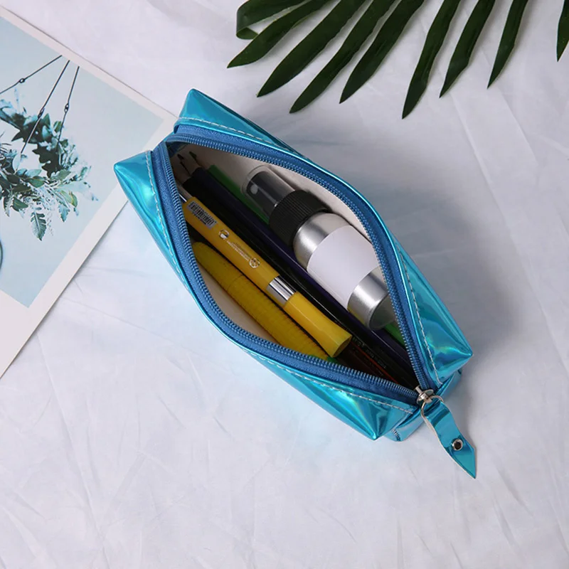 Makeup Organizer Bag Functional Pouch Male And female Students Pencil Case Zipper Laser Small Cosmetic Storage HZBG23 | Багаж и сумки