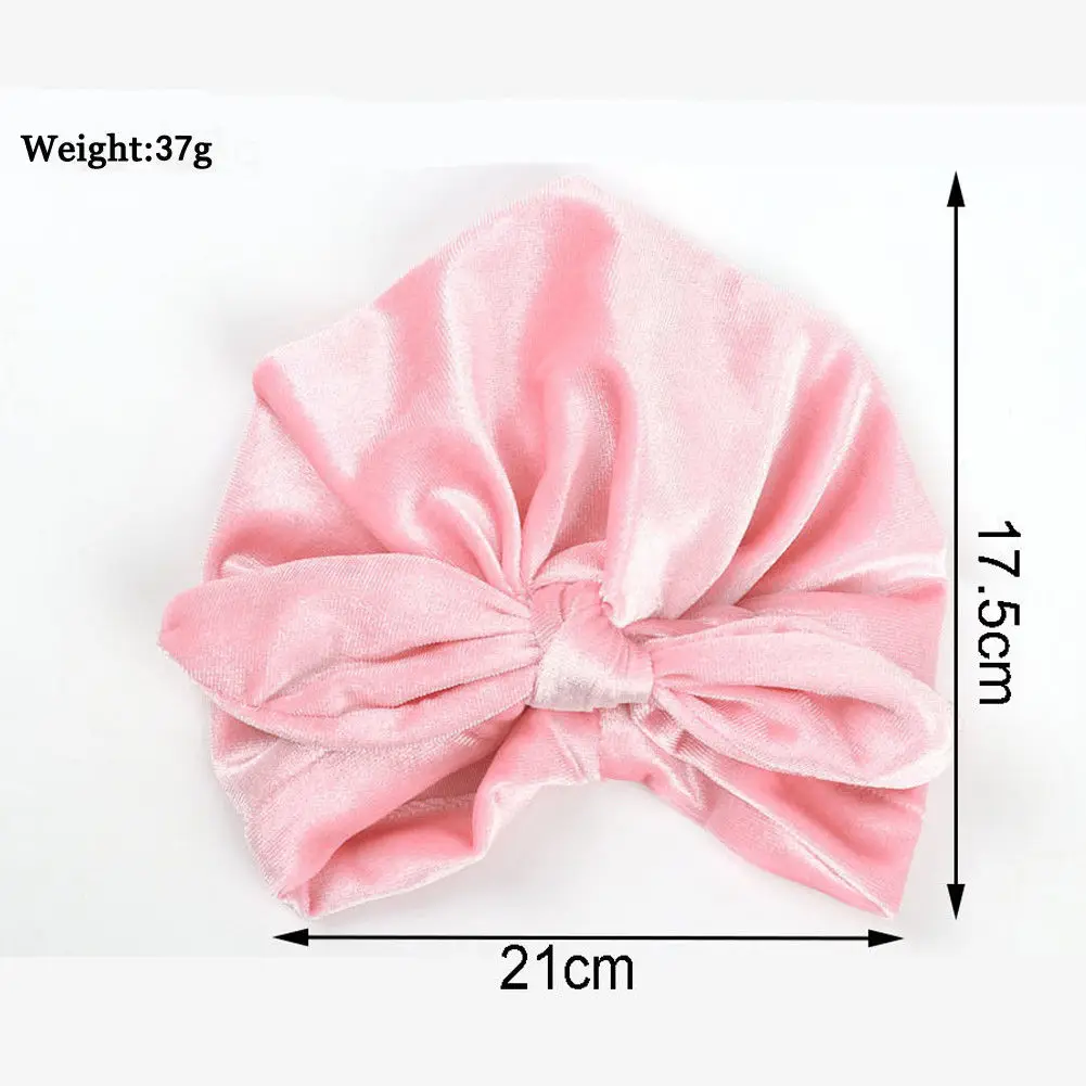 Шапка-бини для новорожденных детей девочек мальчиков индийский тюрбан бархатная