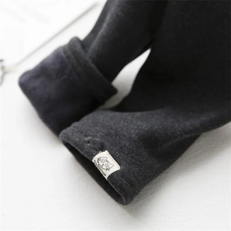 Женские зимние леггинсы с милым котиком теплые из плотного бархата высокой