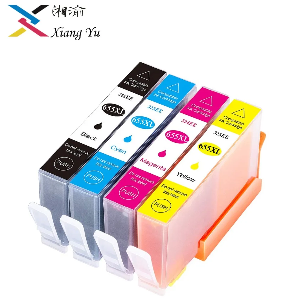 4 шт. картриджи для принтера HP Deskjet 655 3525 5525 4615 4625 4525 6520 6525 6625|Чернильные картриджи| |