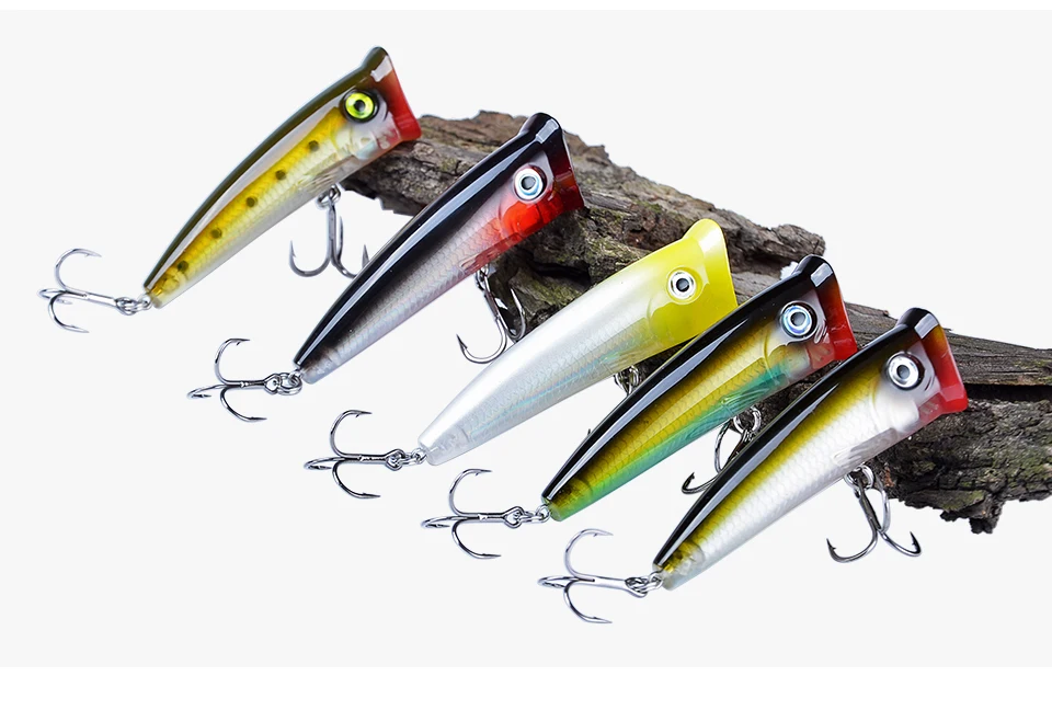 SeaKnight SK004 5 шт./лот хорошее посылка 70 мм 11 г Topwater искусственные приманки рыбалка Блесен Поппер попер 2 шт. крючки блесны