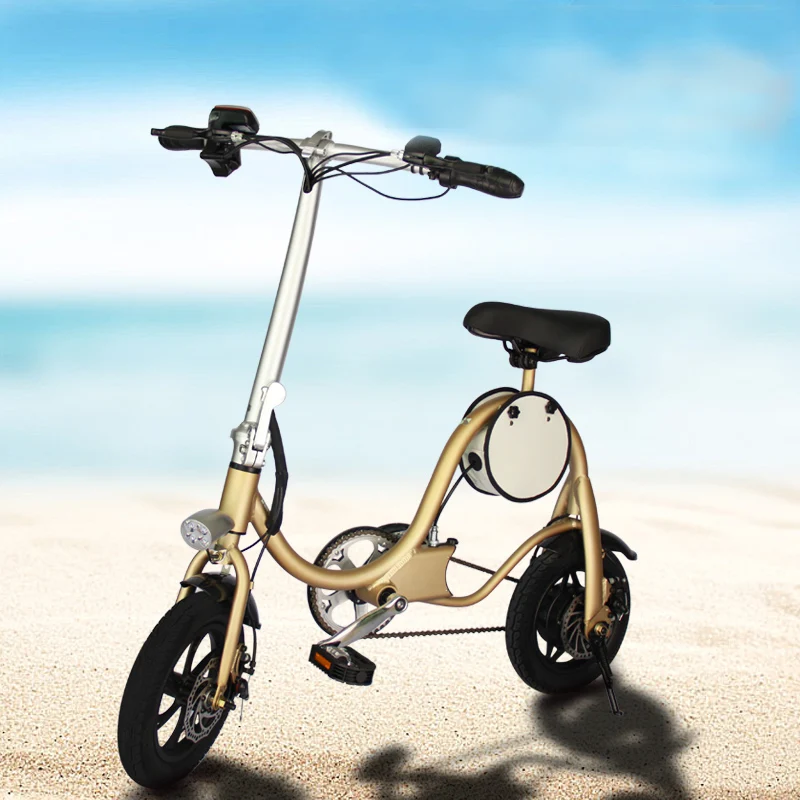 Портативный складной электрический велосипед с литий ионной батареей 12 дюймов