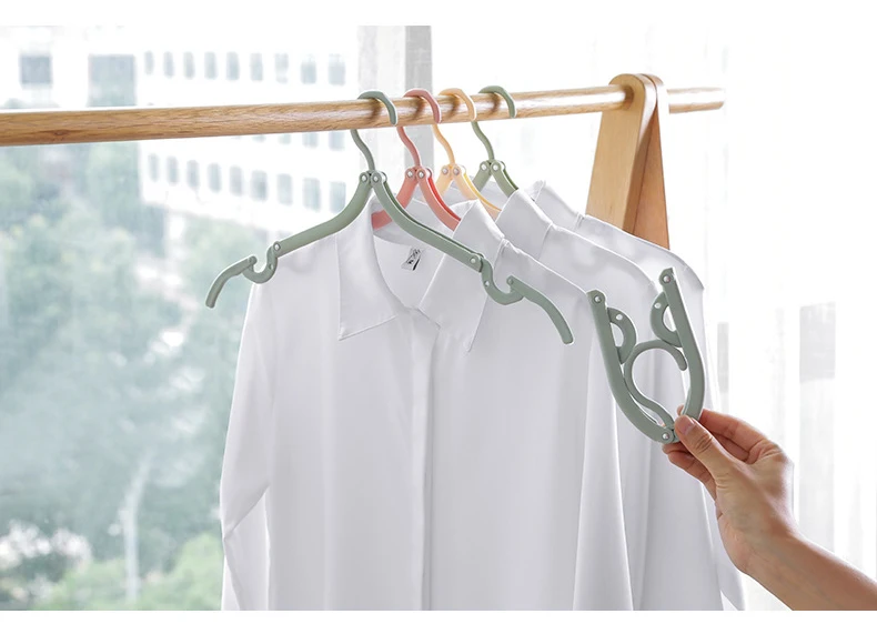 luluhut Multi-functional plastic clothes hanger Travel space saving foldable hanger Creative clothes rack children baby hanger
