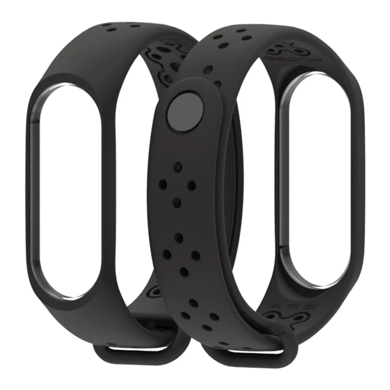 black Браслет mi jobs mi Band 4, силиконовый браслет, браслет mi band 3, аксессуары для браслета mi Band 3, умный ремешок для Xiaomi mi band 3 - Цвет: black