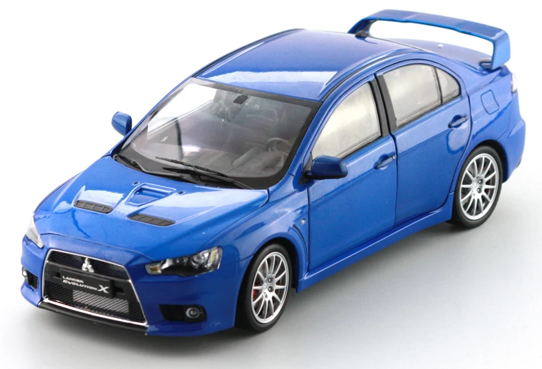 1:18 литья под давлением модель для Mitsubishi Lancer Evolution X 10 синий сплав игрушечный автомобиль миниатюрная коллекция подарки EVO X
