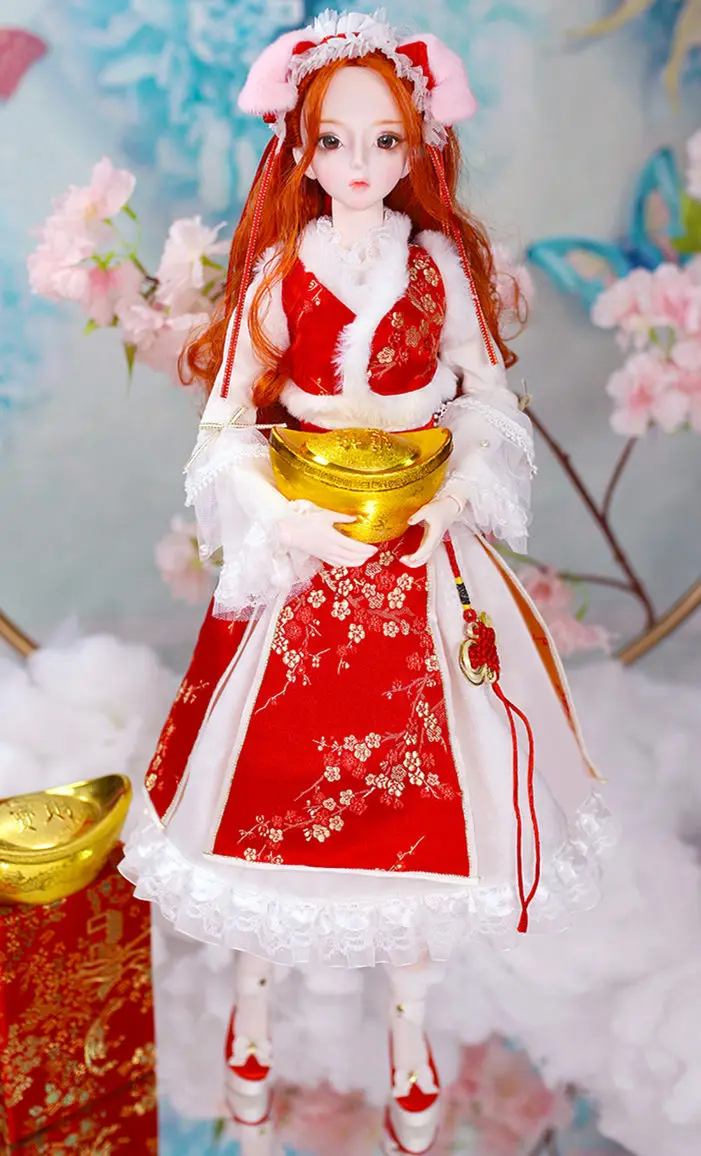 Golden Pig DBS 1/3 BJD Macchiato, ChengMingLan 12 Китайский Зодиак механические соединения тела, включая волосы, глаза, одежда 62 см высота девочек ледяной, SD - Цвет: Golden Pig