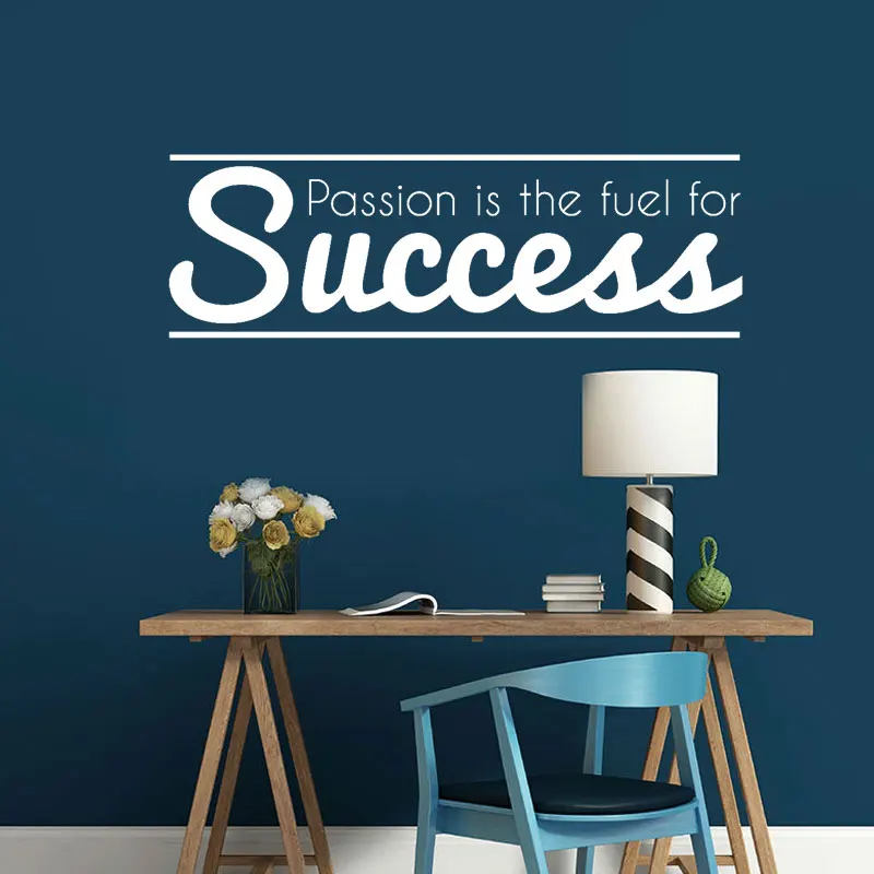 Страстные успехи виниловая наклейка на стену вдохновляющая Цитата Настенная Наклейка для офиса школы комнаты для чтения домашний декор Съемная роспись A345