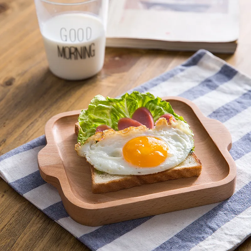 Посуда из цельного дерева поддоны бука прямоугольный квадратный поднос для чая