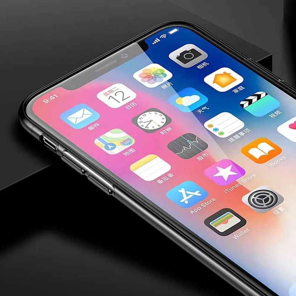 TOTUDESIGN Матовый ТПУ чехол для iPhone X XS XR MAX смартфон защитный на заднюю панель |