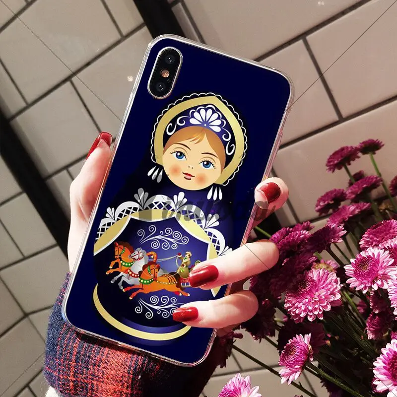 Yinuoda русские куклы-матрешки покупателей высокое качество чехол для iPhone X XS MAX 6 6s, 7, 7 plus, 8, 8 Plus, 5 5S SE XR
