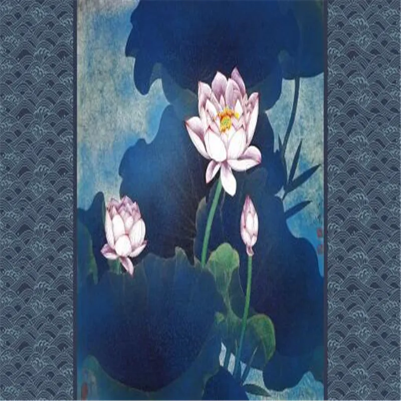 Китайский стиль фото обои цветы 3D Лотос настенные фрески высокое качество