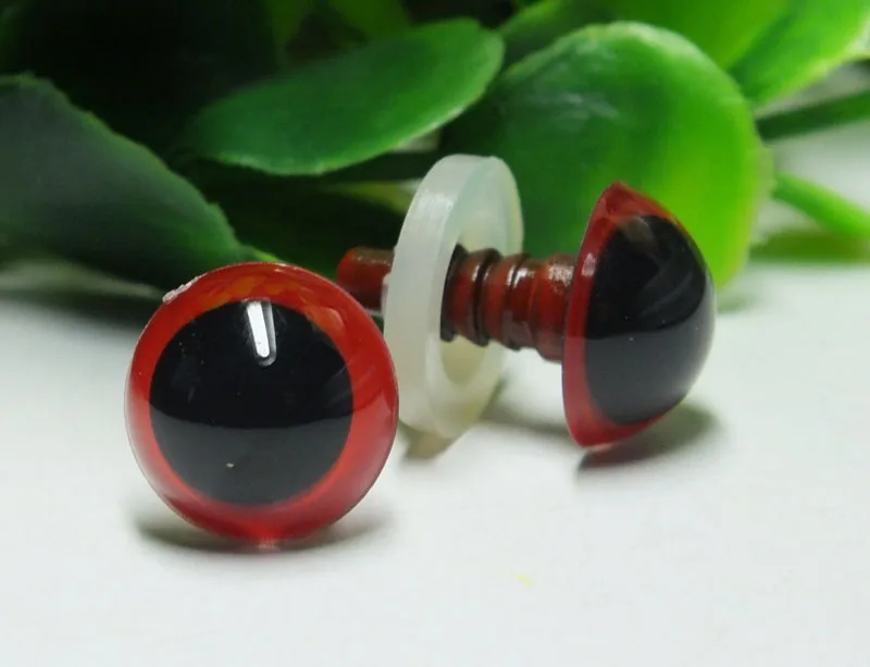 Красный 5-18 мм смешанные цвета Глаза животных безопасности Eyes-100pcs - Цвет: Красный
