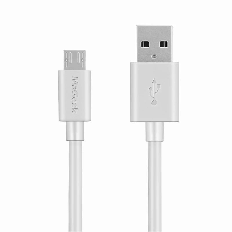 Белый MaGeek 0,3 м/1 фут короткий микро USB кабель Быстрая Зарядка Кабели для мобильных телефонов для банка питания samsung huawei Xiaomi - Цвет: Белый