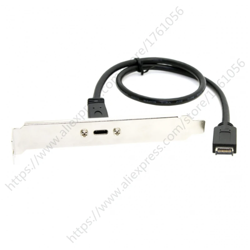 0 4 м USB 3 1 Разъем передней панели для USB-C типа C Женский удлинитель 40 см с винт