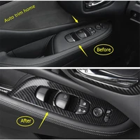 lapetus inner door armrest window glass lift button cover trim fit for nissan murano 2015 2016 2017 2018 abs auto accessories