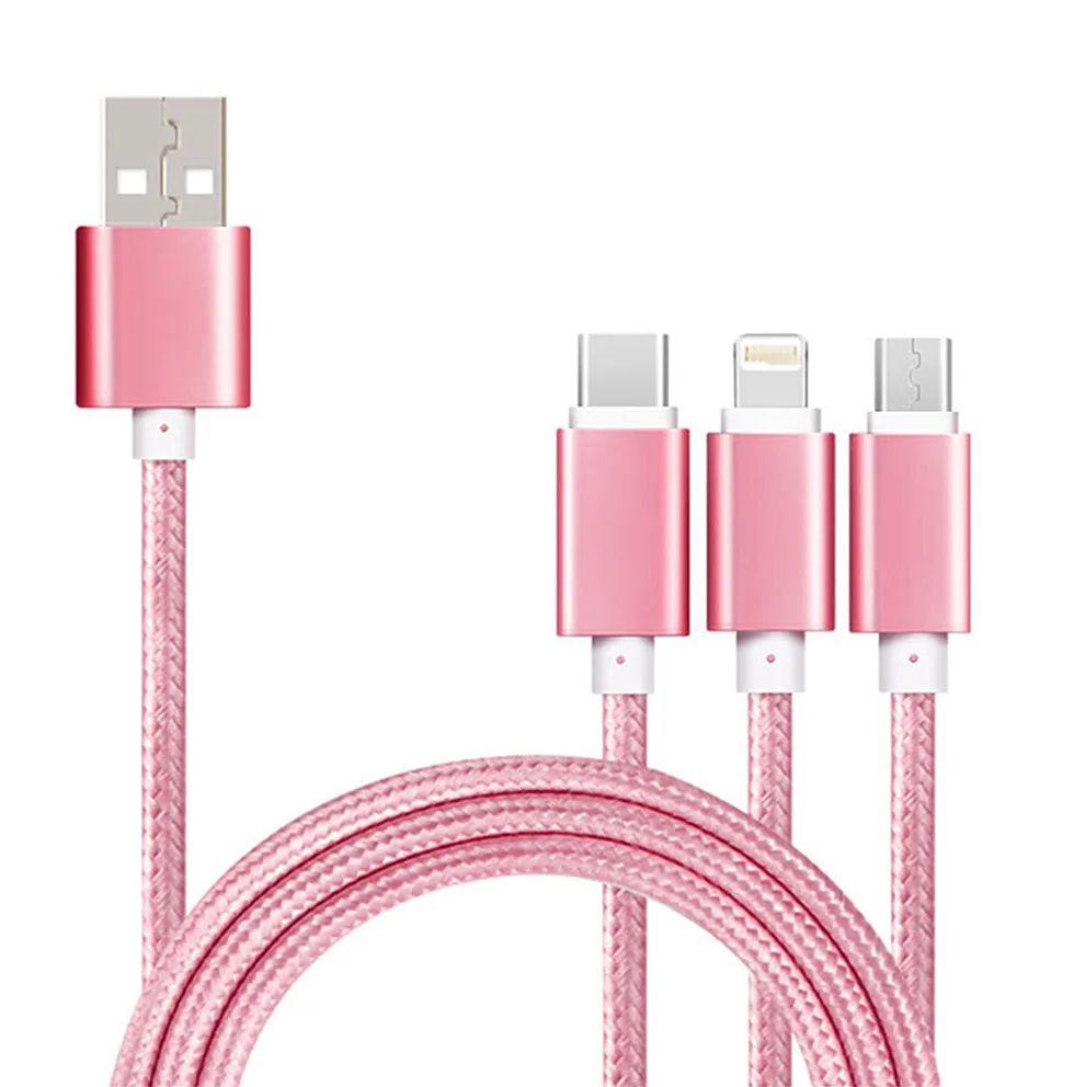 ELFMIC 2.4A кабель для быстрой зарядки Micro-usb-type-C светильник для xiaomi huawei iphone ipad samsung