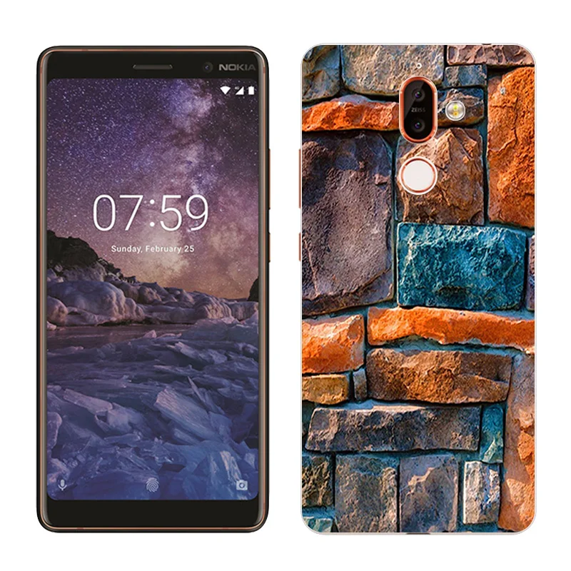 Для Nokia 7 Plus чехол для телефона прозрачный мягкий TPU Nokia7 Силиконовый Модный