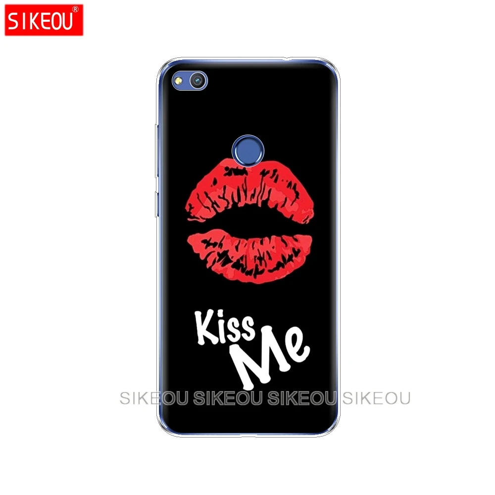 Силиконовый чехол для телефона Huawei P20 P7 P8 P9 P10 Lite Plus Pro 2017 p smart 2018 Kiss me Губная Помада