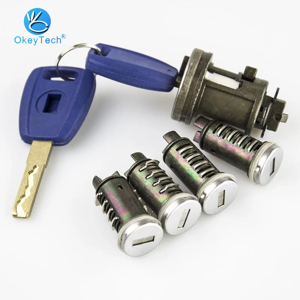 

OkeyTech Car Ignition Lock Set For Fiat Ducato Peugeot Citroen SIP22 Blade Car Key Door Original Milling Cylinder Trunk Lock