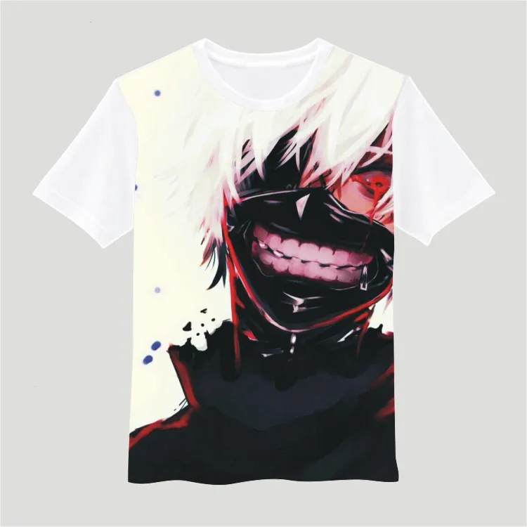 Новое поступление, футболка для мужчин, Токийский Гуль, Летний стиль, Kaneki, футболка кэна, аниме, Повседневная футболка с коротким рукавом, мультяшная футболка