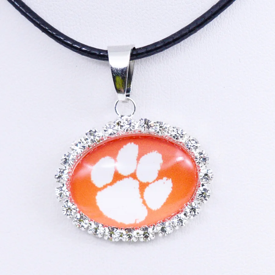 Ожерелье NCAA Clemson Tigers Шарм Кулон Университет Футбол ювелирные изделия для женщин
