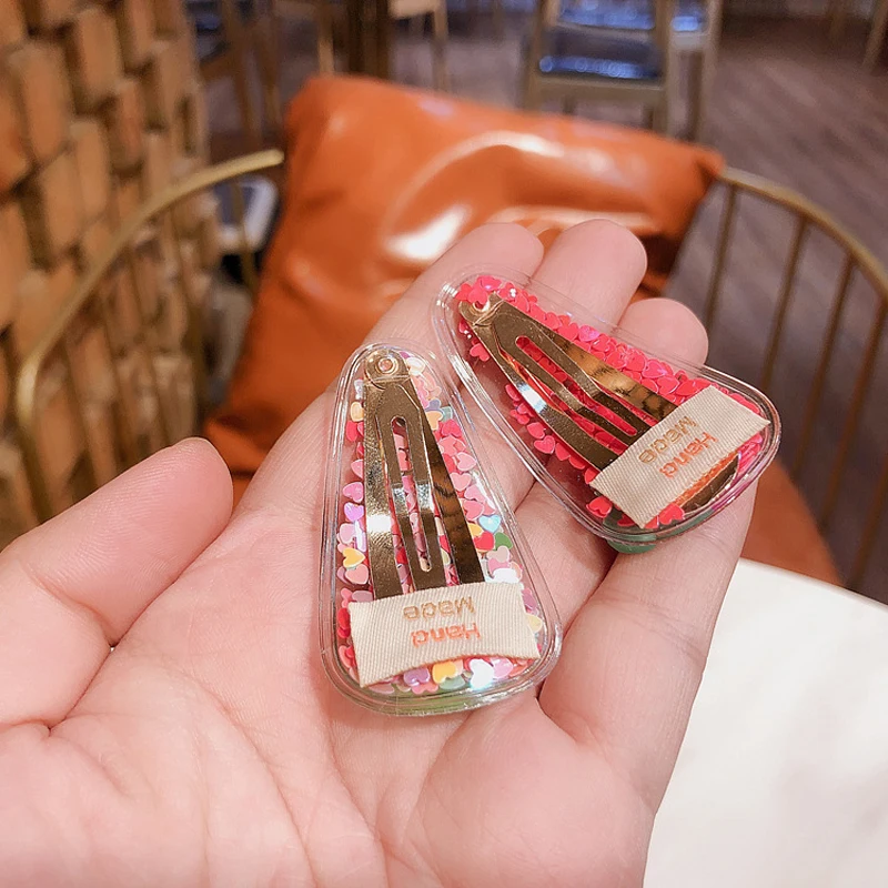 Новинка милые детские заколки для волос с фруктами Клубничные блестки