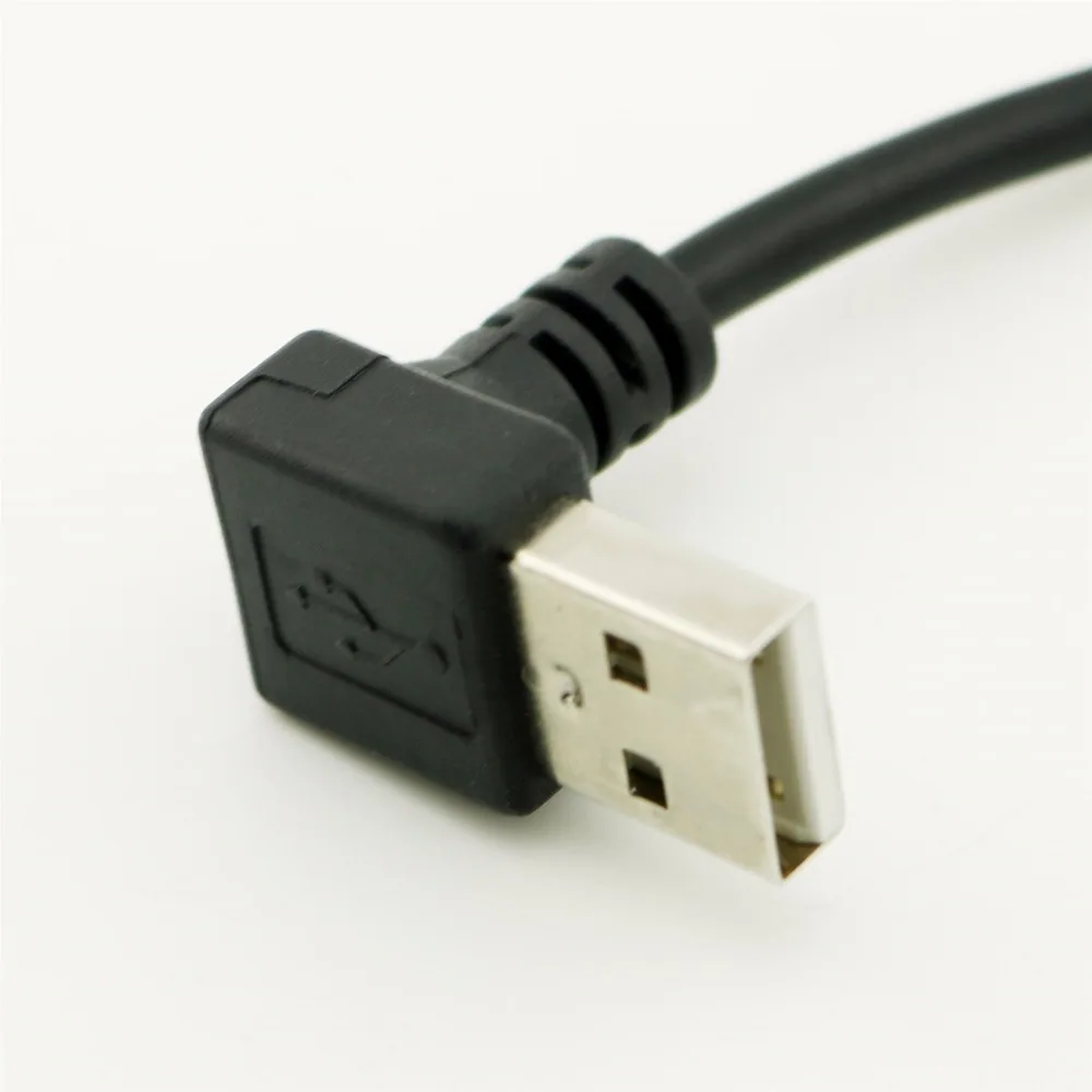 

10pcs Down Angle USB 2.0 A Male Plug to USB 2.0 B Male Down Angled 90 Degree Printer Scanner Adapter Cable Cord 25cm