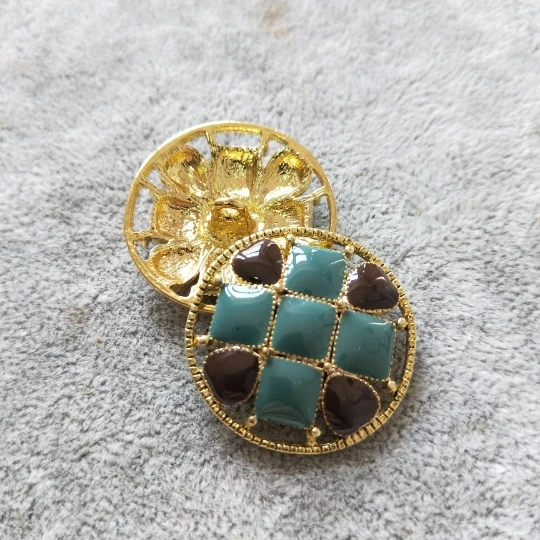 Круглые пуговицы сделай сам высокого качества синего/золотого/красного цвета