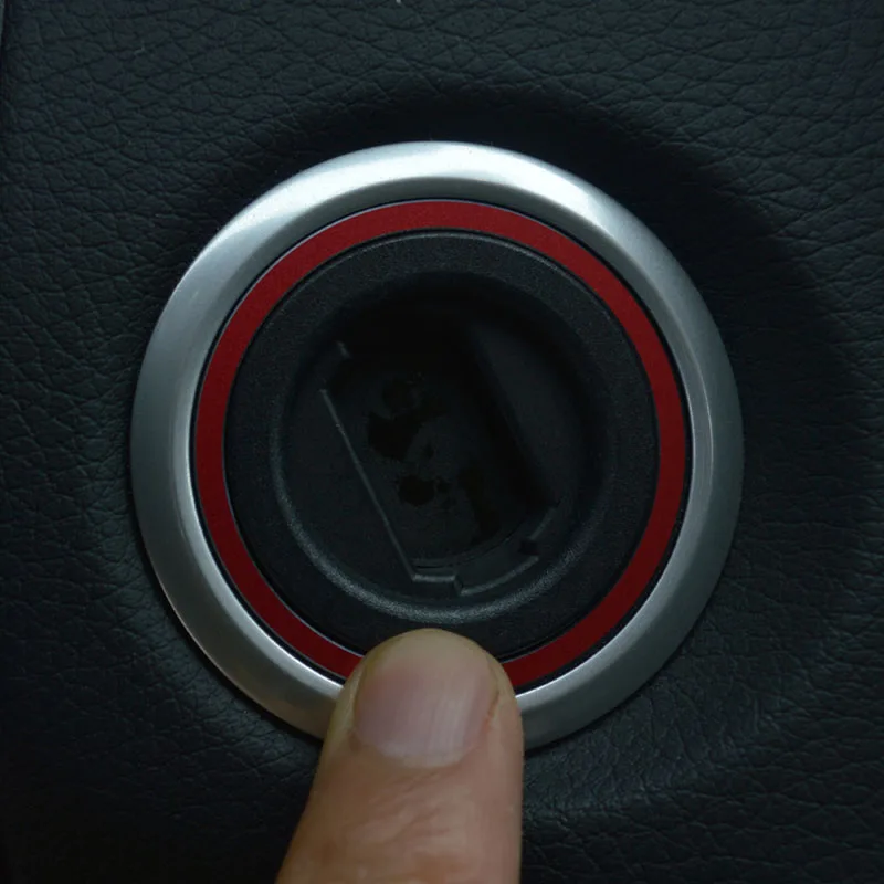 Стайлинг Start Stop двигатель Кнопка рамка кольцо для ключей накладка наклейка Mercedes