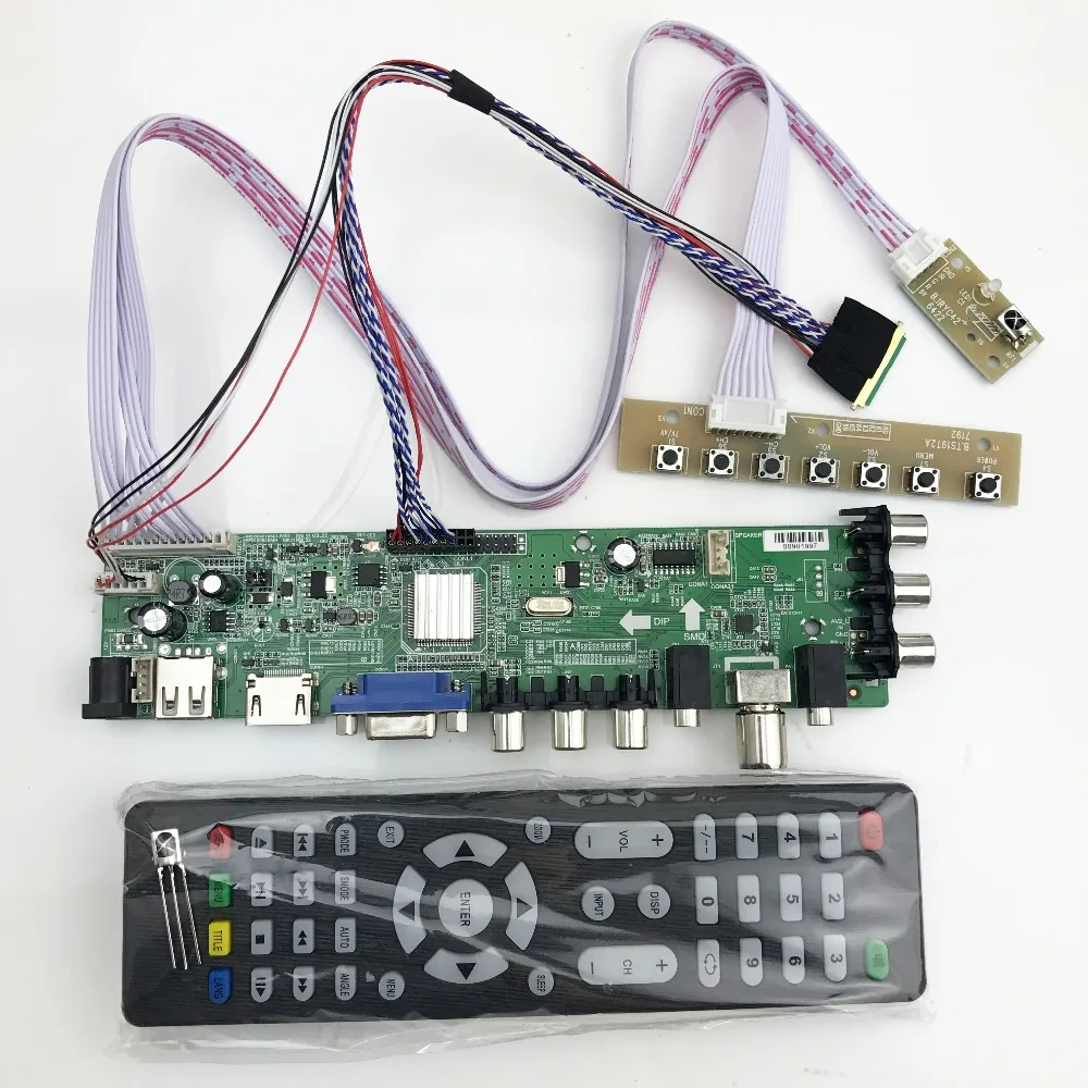 DS. D3663LUA. A81 DVB-T2/T/C цифровой ТВ 15-32 дюймов Универсальный ЖК-дисплей ТВ контроллер драйвер платы для 40PIN 1ch, 6-bit lvds экран