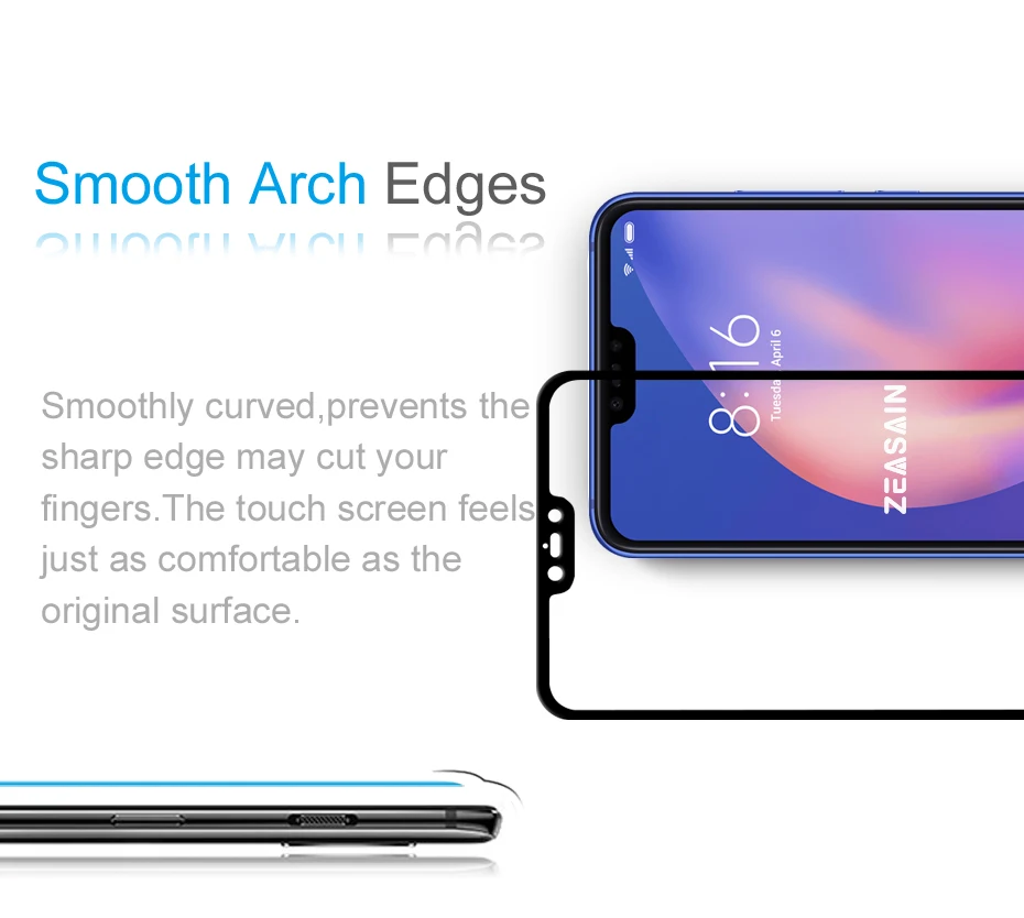 2 шт. в упаковке, Оригинальная защитная пленка ZEASAIN для Xiaomi mi 8 Lite mi 8 Lite, ультратонкое защитное стекло 9H