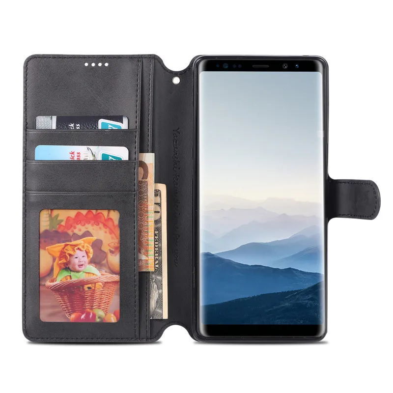 Винтажный кожаный чехол книжка для samsung galaxy Note 8 Note9|Бамперы| |
