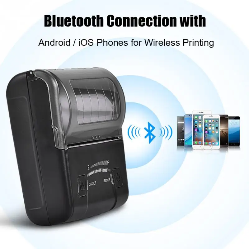 Мини USB Bluetooth Термальный чековый принтер POS печать для iOS Android Windows Linux UK Plug|Принтеры|